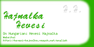 hajnalka hevesi business card